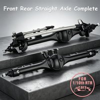 1/10 RC Crawler Car Upgrade Kit CNC Aluminum Front Rear Straight Axle Complete for Axial SCX10 II & VS4-10 Phoenix F10T Chassis