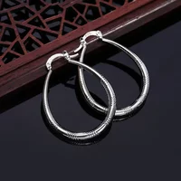 Wholesale 925 Sterling Silver Earrings for Women Jewelry 3CM Circle Trendsetter Christmas Gifts