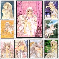 C-Chobits Cartoon Cute Anime Poster HD art sticky wall waterproof home living room bedroom bar aesthetic decoration
