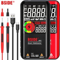 BSIDE multimètre numérique 9999 T-RMS 3.5 "affichage couleur LCD tension cc AC capacité Ohm Diode multimètre NCV Hz testeur de fil sous tension