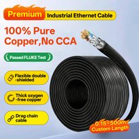 BYXGD Cat6a S/FTP Bulk Network Cable 26AWG OFC | Double Shielded Tinned Copper Braid Flexible PVC Industrial LAN Raw Cable