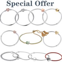 New special offer 925 silver classic buckle snake bone women's bracelet, original charm bead bracelet women's party jewelry