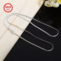 New Original 925 Sterling Silver classic Flat Snake 2MM Chain Necklace for Women men Fashion Jewelry Wedding Gifts