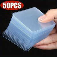 50pcs Strong Adhesive Double Sided Tape, Heavy Duty Traceless Transparent Tape, Removable Strips Sticky Nano Tape For Paste Item