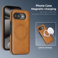 Luxury Business Leather For Magsafe Magnetic Phone Case For Google Pixel 10 8 9 Pro XL 10A 9A Wireless Charging Protect Cover