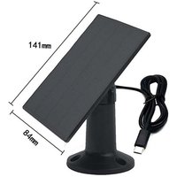 IP67 Weatherproof 5W Solar Panel For Outdoor Cameras DC 5V Interface USB And USB-C Ports 24 Conversion Efficiency