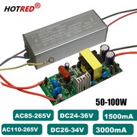 LED Driver Waterproof Lighting Transformers Board 50W 100W AC85-265V to DC24-36V 1500mA 3000mA Constant Current Power Supply DIY
