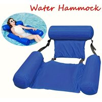 PVC Summer Inflatable Foldable Floating Row, Swimming Pool Water Hammock, Beach Water Sports Lounger Chair, Beach Pool Supplies