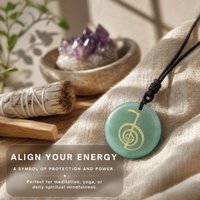 Hot Natural Crystal Quartz Cho Ku Rei Reiki Energy Symbol Pendant Ancient Spiritual Healing Necklaces Pendants Women Man Jewelry