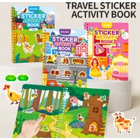 NEW Reusable Sticker Book Multi-Theme Cartoon Quiet Busy Paste A Book DIY Montessori Book Sticker Toys for Kids