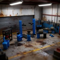 1/64 1/43 1/87 Garage Scene Auto Repair Shop Model Kit Diorama Props