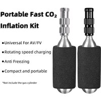 Portable Fast Aluminum Alloy CO2 Inflator Vavle Universal Road Bicycle AV/FV Pump Ultralight MTB Tire Inflator