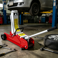 2.5 Ton Hydraulic Racing Floor Jack, Low Profile Car Jack, 8-38cm Lifting Range, Heavy Duty Vehicle Lift for Tyre Changes, Maintenance and Garage Use
