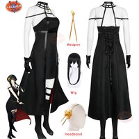 Thorn Princess Yor Forger Cosplay Costume Anime Spy X Family Cosplay Dress Suit Wig Weapon Yor Briar Skirt Headband Socks Set