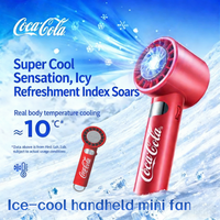 Coca Cola Ice Sensation Handheld Fans 5000mAh Rechargeable Portable Cooling Fan 100 Speed Infinitely Adjustable For Outdoor