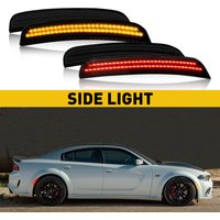 Dla Dodge Charger 2015 2016 2017 2018 2019 2020 2021 2022 Przedni tylny zderzak LED Boczne światła obrysowe Przydymione tylne światło kierunkowskazu
