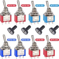 10pcs 6mm Micro Toggle Switches Power Button Switch Rocker Switch 6A 125VAC MTS-102 MTS-103 MTS-202 MTS-203 Toggle Switch