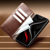 Genuine Leather Phone Case for Samsung Galaxy S26 S25 S24 S23 S22 Plus Ultra Business Style Fashion Luxury with Card Slots Cover