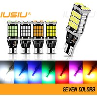 IUSIU 2PCS T15 W16W Led Bulb Reverse Lamp WY16W 921 for Car Turn Signal Backup DC12V White Yellow Red 45SMD Tail Light