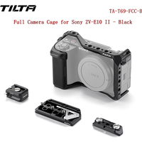 TILTA Camera Cage for Sony ZV-E10 II TA-T69-FCC-B with Arca-Swiss Quick Release Plate Cold Shoe