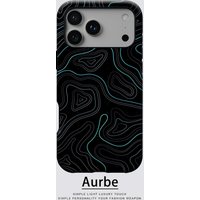 Aurbe Matte 2-in-1 Film Magsafe Case For iPhone 17 16 15 14 Plus 17 Pro Max Shockproof Hard Shell Neon Contours Case