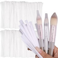 50-200pcs Protective Mesh for Makeup Brush Cosmetic Brush Net Cover Bottle Plastic Flower Net Covers Storage Organization Tools