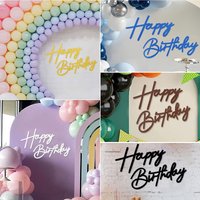 Felt Happy Birthday Sign for Backdrop for Birthday Wedding and Birthday Party Decorations Photo Props Supplies