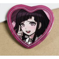 Danganronpa Heart Badge Nanami ChiaKi Pins Enoshima Junko Brooch Bag Accesorios Anime Goods Collection Cute Ornament Display