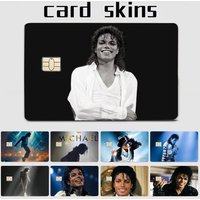 MJ Dance King Michael Jackson 4pcs 1Set HD Waterproof Card Skins Protective Stickers for Credit Bank Game Cards