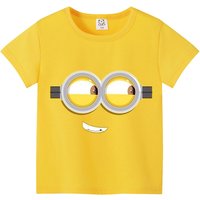 Cute Kids Minions T-shirts Made of Pure Cotton Tops Suitable for Both Boys and Girls Comfortable Tops and A Great Birthday Gift