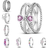 925 Sterling Silver Romantic Love Series Closed Ring For Women Original Valentine's Birthday Gift Wedding Jewelry Accessory
