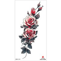 1pc Flower Temporary Tattoo For Women Men Butterfly Rose Hand Tattoo Fake Tattoo For Arm Body Decor Waterproof Tattoo Sticker