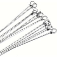 100 pieces/bundle of fishing gear, stainless steel Luya rotating sequin connector, outdoor fishing mouth curved steel wire