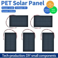5PCS 5V 5.5V 6V Polycrystalline Mini PET Solar Panel Battery Module With PH2.0 Connector For Arduino DIY Projects
