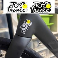 AliExpress NONE 2P piece set, a yellow sticker for cycling bicycles, mountain bike riding rally stickers, used to block line scratches