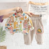 New Spring Baby Boys Clothing Formal Infant Gentleman Printe Shirt Pants 2Pcs/Set Kids Clothess Cotton Children Strips Suits Set