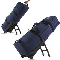 Large Capacity Golf Travel Bag with Wheels, Padded Foldable Golf Airline Travel Cover, Adjustable 2/4 Swivel Wheels with Stand,