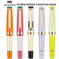 JinHao 82 MINI Fountain Pen Color Match Acrylic Pen Spin EF F M Nib Stationery Office School Supplies Golden Ink Pens