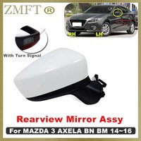 1PCS Auto Rearview Mirror Assembly For MAZDA 3 AXELA 2014 2015 2016 Door Side Mirror 5PINS 8PINS With LED Turn Signal Light