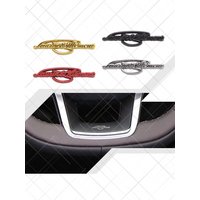 Metal 3D Laurin & Klement Logo Car Styling Steering Wheel Letter Emblem Sticker For Skoda Scala Kodiaq Rapid Octavia Combi Fabia