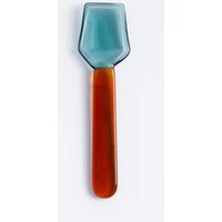 Cute Style Colorful Glass Dessert Spoon Heat Cold Resistance INS Style Ice Cream Spoon Long Handle Teaspoon Dessert Serving
