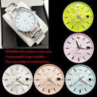 NH35 Mechanical Watch 39.5mm Case Suitable for NH35/NH36 Movement 33.5mm Dial Installation Accessories, Customizable Logo