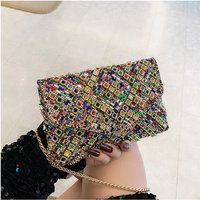Rhinestone Evening Clutch Bag 2025 Diamond Women Banquet Party Wedding Fashion Messenger Purse Chain Small Shoulder Bag