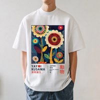 Yayoi Kusama Flower Style Classic Tee Fashion Art T-shirt Men's Clothing and Women's Clothing 2026 Summer New T Shirt