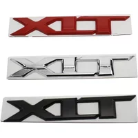 3D Metal Chrome Red Black Logo XLT Emblem Car Badge Rear Trunk Decal For Ford RANGER XLT Stikcer Accessories