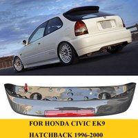 For Honda Civic EK9 Hatchback 1996-2000 Carbon Fiber Rear Roof Spoiler Wing With LED Light Car Styling