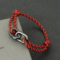Unique Bohemia Rope Bracelet Men Handmade Braided Bilayer Adjustable Multicolor Braclet Out Jungle Adventure Camping Homme Joias