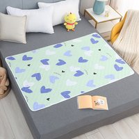70X90cm 4 Layers Cartoon Dino Heart Diapering Mat Waterproof Washable Changing Pads For Night And Menstrual Protection Baby Care