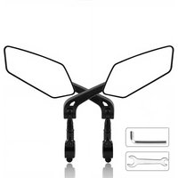 AliExpress 2Pcs High-Definition Rearview Mirror, 360 ° Rotatable Adjustable Wide-Angle Security Mirror with Anti-Shake Stabilizer for Mtb Ebike Motorcycle Handlebar Mount,Enhance Ride Vision Security,Sturdy
