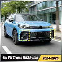 Car Front Bumper Spoiler Fog Lamp Grill Trim Wind KnifeFor VW Volkswagen Tiguan MK3 R-Line 2024-2025 2PCS Accessories Tuning